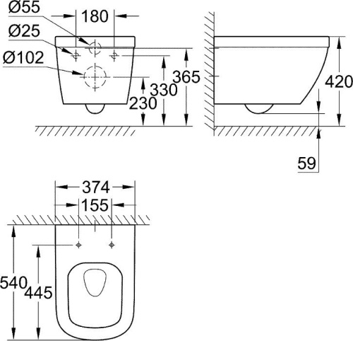 Унитаз подвесной Grohe Euro Ceramic 39328000 фото 9