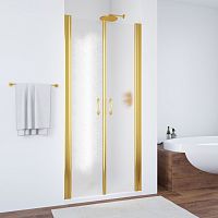 Душевая дверь в нишу Vegas Glass E2P 70 09 02 профиль золото, стекло шиншилла