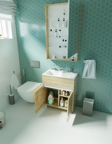 Мебель для ванной 1MarKa Mira 60H дуб сонома фото 10