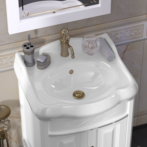Мебель для ванной Opadiris Лоренцо 60 белая матовая фото 7