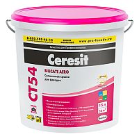 CERESIT CT 54 SILICATE AERO краска фасадная, силикатная, база белая (15л)