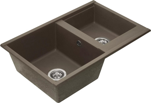 Мойка кухонная AQUATON Делия 78 DBL кофе фото 4