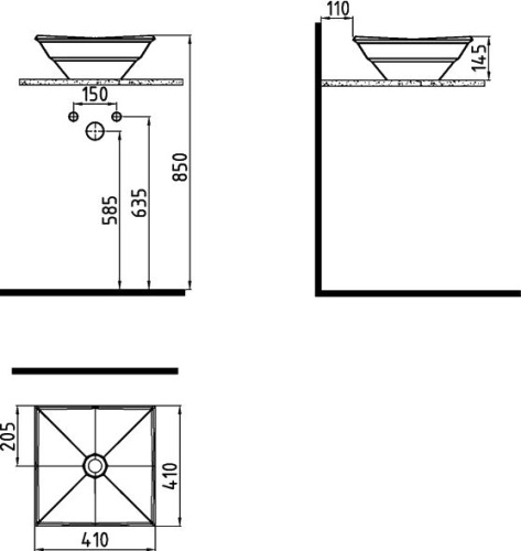 Раковина Bien Kristal 70LG041B1 фото 6