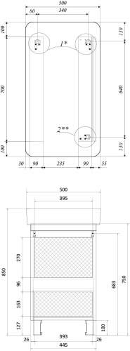 Мебель для ванной 1MarKa Tera 50Н напольная, белый глянец фото 7