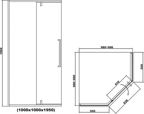 Душевой уголок RGW SV-81-B 100х100 фото 3