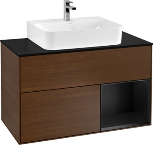 Мебель для ванной Villeroy & Boch Finion G122PDGN 100 с подсветкой и освещением стены фото 3