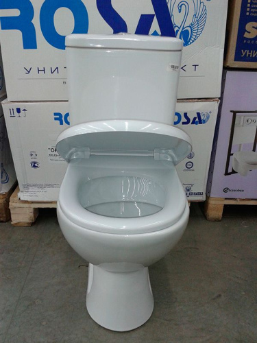 Унитаз-компакт Rosa Лира белый фото 3