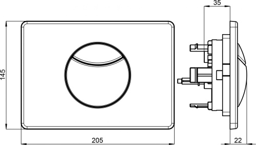 Кнопка смыва Villeroy & Boch Viconnect 9224 85 61 хром фото 3