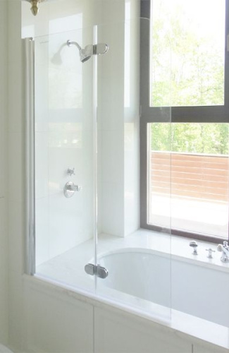 Шторка на ванну GuteWetter Lux Pearl GV-102 левая 90 см стекло бесцветное, профиль хром фото 2