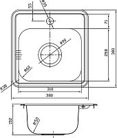 Мойка кухонная IDDIS Strit STR38S0i77
