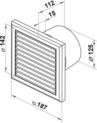 Вытяжной вентилятор Vents 125 К фото 3