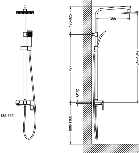Душевая стойка Timo Sahara SX-1115/00 new Chrome фото 4