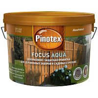 Пропитка декоративная для защиты древесины Pinotex Focus Aqua красное дерево 2,5 л.