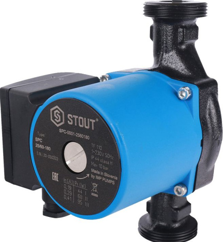 7 300 руб. Циркуляционный насос Stout 25/60-180 Циркуляционный насос Stout 25/60-180