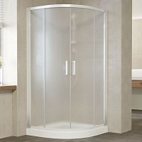 Душевой уголок Vegas Glass ZS 120 01 10 профиль белый, стекло сатин