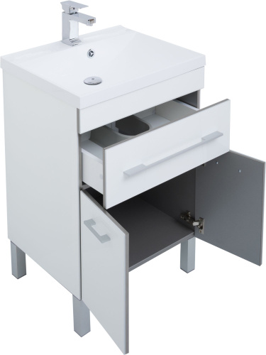 Мебель для ванной Aquanet Верона 58 белая, 1 ящик, 2 двери фото 9