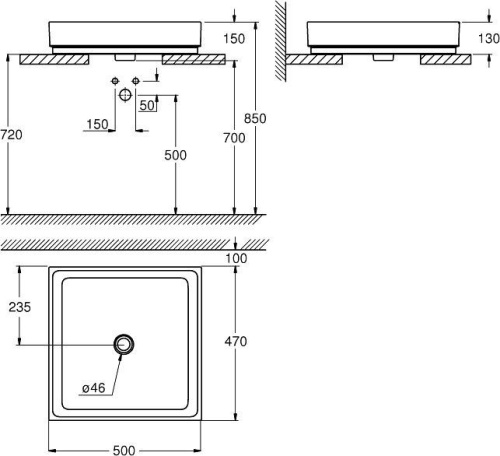 Раковина Grohe Cube Ceramic 3948100H фото 3