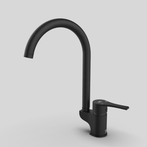 Смеситель GPD Atros MTE65-SG для кухонной мойки, черный фото 7