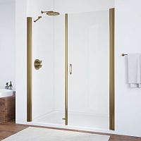 Душевая дверь в нишу Vegas Glass EP-F-2 185 05 01 R профиль бронза, стекло прозрачное