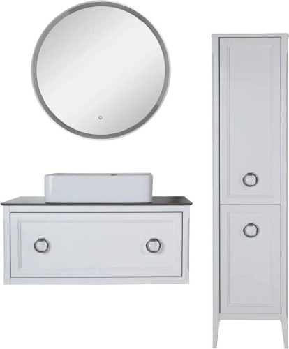 Зеркало ASB-Woodline Марика 85 круглое фото 2