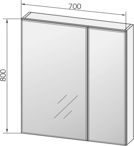 Мебель для ванной Marka One Mix 70Н с 3 ящиками, белый глянец, ручки рейлинг фото 8