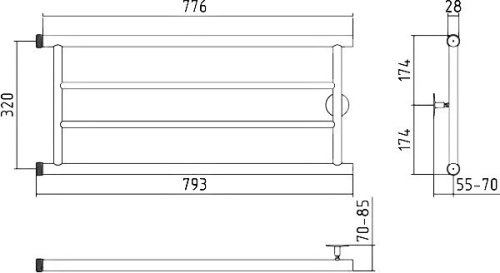 Полотенцесушитель водяной Стилье Минор 32x80 П фото 2