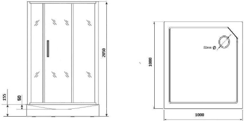 Душевая кабина Grossman GR170QR 100x100 см фото 4