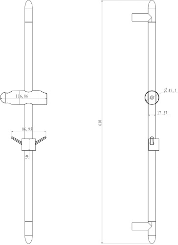 Душевая штанга Lemark LM8063C фото 2