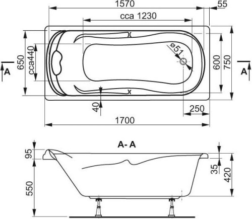 Акриловая ванна Vagnerplast Charitka 170x75 ультра белый фото 9