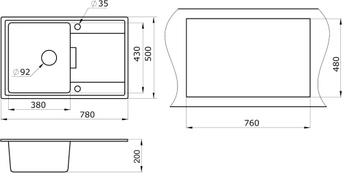 Комплект Paulmark Flugen PM217850-BLM черный металлик + Смеситель Paulmark Siegen Si213111-418 для кухонной мойки, черный металлик фото 6