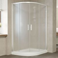 Душевой уголок Vegas Glass ZS-F 120*110 01 10 профиль белый, стекло сатин