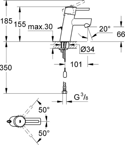 Смеситель Grohe Concetto 3220610E для раковины фото 18