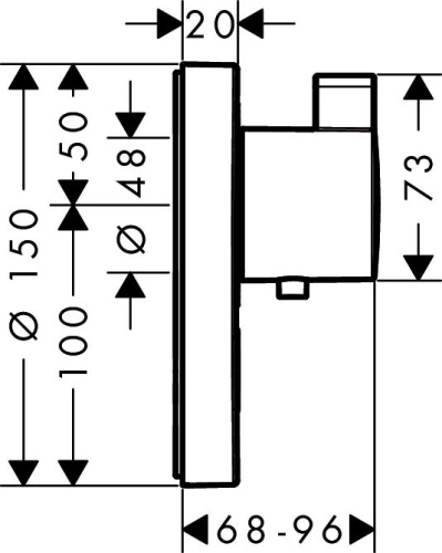 Термостат Hansgrohe ShowerSelect S Highflow 15742000 для душа фото 2