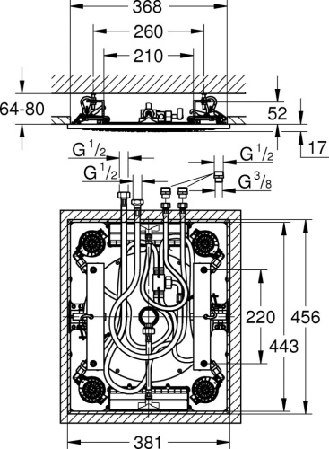 Верхний душ Grohe Rainshower F-Series 27939001 фото 8