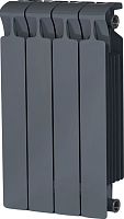 Радиатор биметаллический Rifar Monolit 500 4 секции, титан
