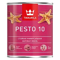 TIKKURILA PESTO 10 эмаль стойкая, алкидная, универсальная, матовая, база C (9л)