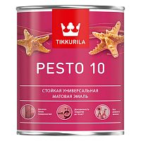 TIKKURILA PESTO 10 эмаль стойкая, алкидная, универсальная, матовая, база C (2,7л)