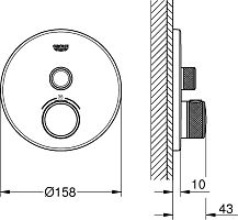 Термостат Grohe Grohtherm SmartControl 29118GL0 для душа, холодный рассвет