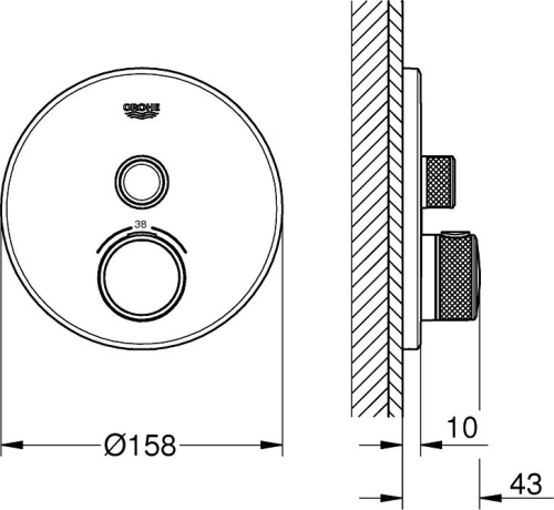 Термостат Grohe Grohtherm SmartControl 29118DL0 для душа, теплый закат фото 2