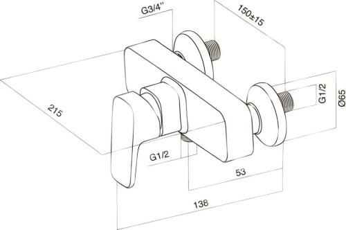Смеситель AM.PM Jump F7220000 для душа фото 2