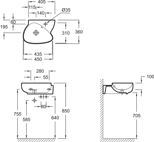 29 760 руб. Рукомойник Jacob Delafon Nouvelle Vague EGK112 фото 4 Рукомойник Jacob Delafon Nouvelle Vague EGK112 фото 4