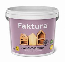 FAKTURA лак-антисептик водорастворимый с натуральным воском и ионами серебра, рябина (9л)