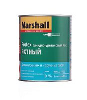 Лак яхтный алкидно-уретановый Marshall Protex полуматовый 0,75 л.