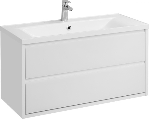 Мебель для ванной AQUATON Римини 100 белая фото 3