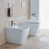 Комплект Унитаз приставной Duravit Happy D.2 2159090000 + Смывной бачок скрытого монтажа TECE TECEprofil Uni 2.0 9041308 + Крышка-сиденье с микролифтом + Кнопка смыва хром глянцевый