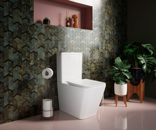 Унитаз-компакт Ceramica Nova Cubic CN1803 с микролифтом, безободковый фото 11