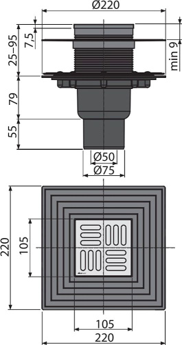 Душевой трап AlcaPlast APV4344 фото 3