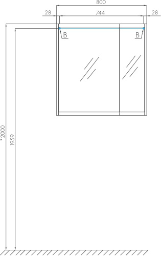 Мебель для ванной AQUATON Нортон 80, подвесная, белый глянец фото 3 Мебель для ванной AQUATON Нортон 80, подвесная, белый глянец фото 3