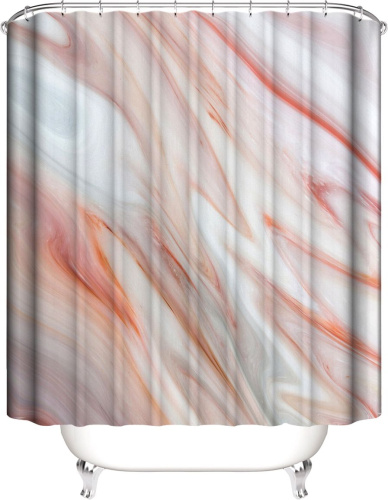 Штора для ванной Carnation Home Fashions Marble 180x200 rose фото 4