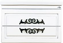 Мебель для ванной Misty Дели 80 белая, патина серебро